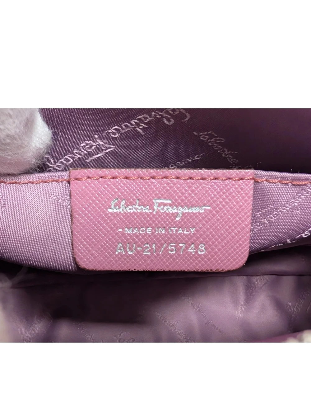 Salvatore Ferragamo Pink Suede & Leather Mini Shoulder Bag With Chain Link Strap - Picture 13 of 16